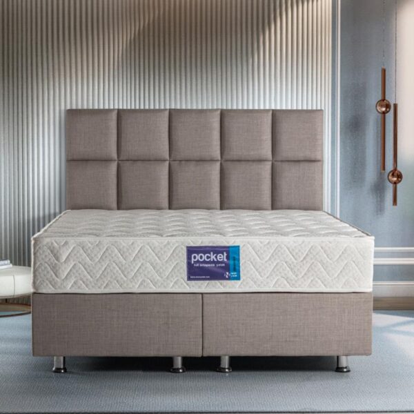Niron Blue Pocket Çift Kişilik Lüks Full Ortopedik Paket Yaylı Orta Sert Yatak 160x200 cm