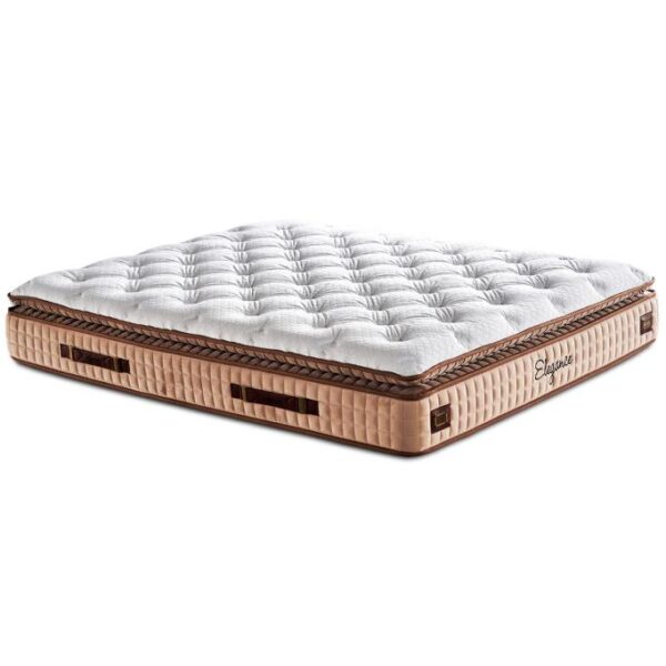 Elegance Lüks Yatak 100x200 cm Tek Kişilik Paket Yaylı Pedli Yumuşak Yatak Tavşan Tüyü Dokusu