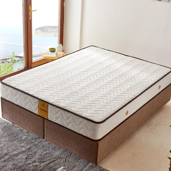 Exclusive Yatak 90x200 Tek Kişilik Visco Yatak Ekstra Lüks Yaysız Yatak 24 cm Pamuklu Keten Doğal Kumaş