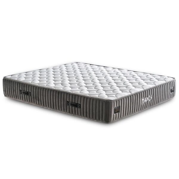 Hades Yatak 100x200 cm Tek Kişilik 30 cm Kalınlığında Paket Yaylı Lüks Yatak Orta Sert Gri Kumaş