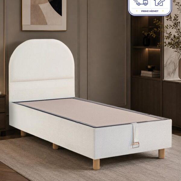 Niron Bohem Düz 120x200 cm Tek Kişilik Baza Başlık Seti - Sandıklı Modern Takım