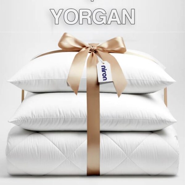 Niron Çift Kişilik Yorgan + 2 Adet Yastık Seti – 195x215 cm 4 Mevsim Mikrofiber Konfor