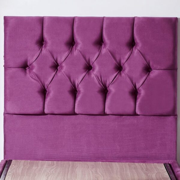 Niron Purple Tek Kişilik Yatak Başlığı - 80 cm Mor Kumaş Başlık - Baza ve Karyola Başlığı