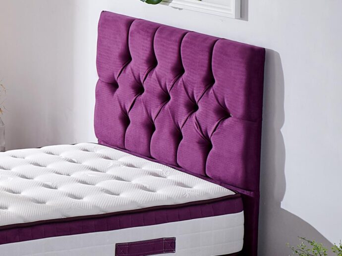 Niron Violet Yatak Seti 80×200 cm Tek Kişilik Yatak Baza Başlık Takımı