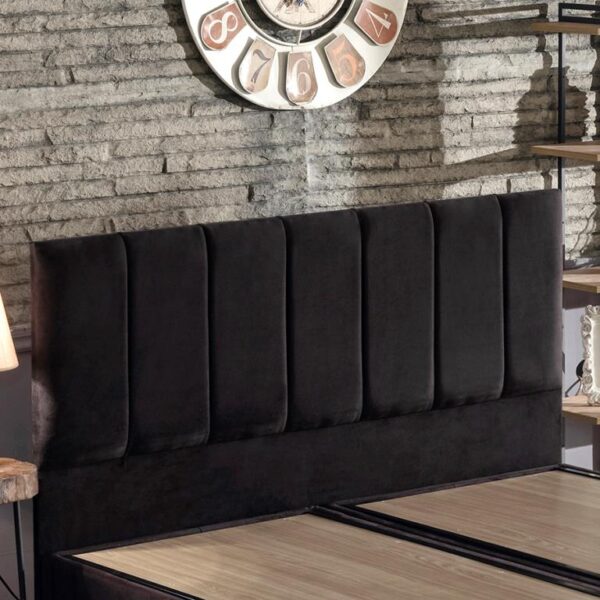 Piano Lite Çift Kişilik Yatak Başlığı - 150 cm Siyah Kumaş Başlık