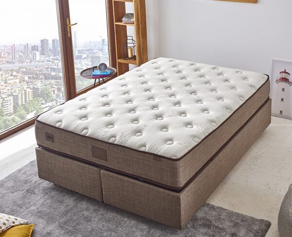 Organic Cotton Yatak 90x200 Tek Kişilik Doğal Pamuk Kumaşlı Ekstra Lüks Yumuşak Yatak 32 cm
