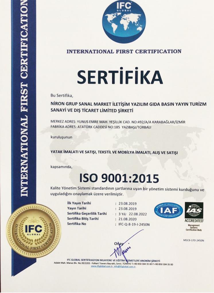 Tek Kişilik Yarı Ortopedik 120×200 cm Niron Mezzo Yatak