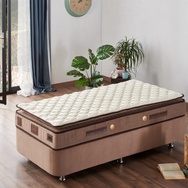 W.Cotton 90x200 Tek Kişilik Pedli Yatak Full Ortopedik Yaylı Yatak
